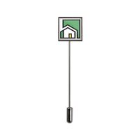 Pin Lapel Metal Square 15 mm