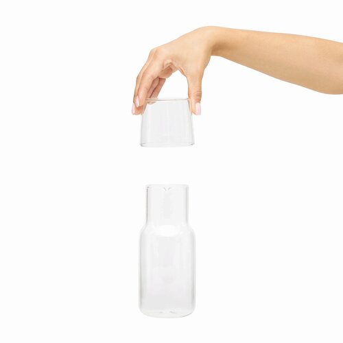 CALMY - Glas-Karaffe mit Trinkglas CALMY