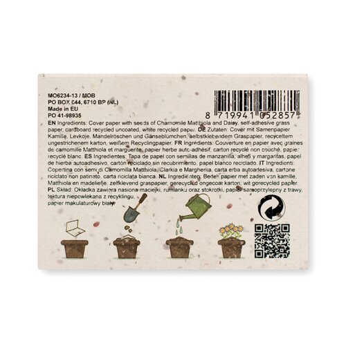 GROW ME Notizblock mit Blumensamen