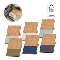 KLEE A5 Notizbuch aus Kork und Leinen mit linierten Blättern