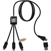 SCXdesign C45 5-in-1 rPET-Ladekabel mit Datentransfer
