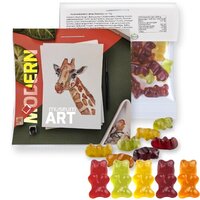 Bio Gummibärchen ohne Gelatine ca 30g Express Maxi-Tüte mit Werbereiter