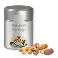 Bio Zimt-Mandel Vanille-Cashew Mix ca 100g Metalldose Midi silber