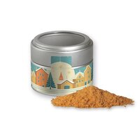 Gewürzmischung Printen ca 70g Metalldose Mini mit Sichtfenster silber