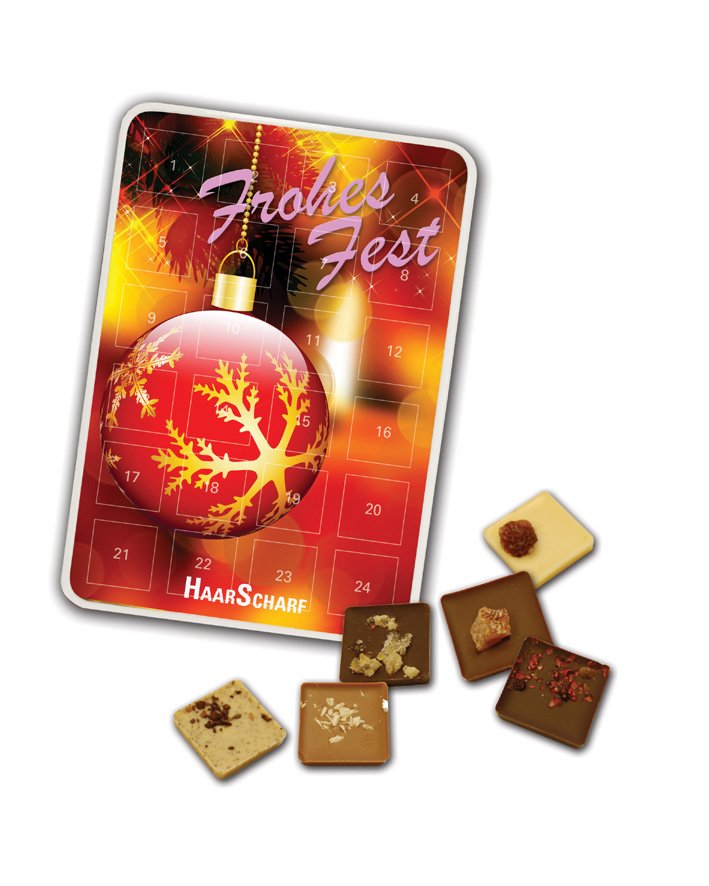Schoko - Adventskalender mit Zutaten