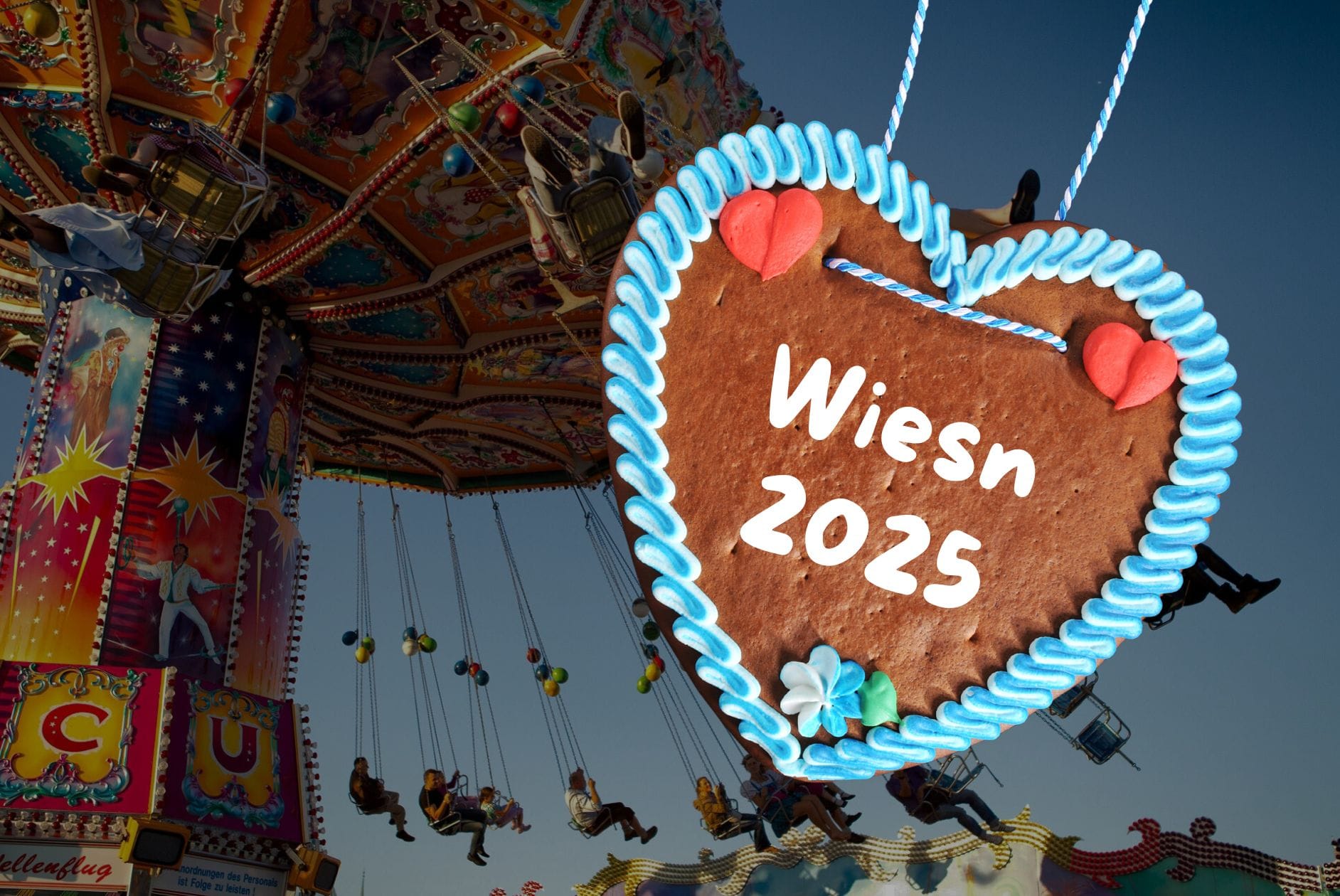Oktoberfest Lebkuchenherz mit Wiesn 2025